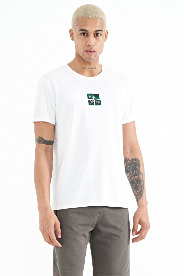   :20651 DLF GREY MELANGE T-SHIRT