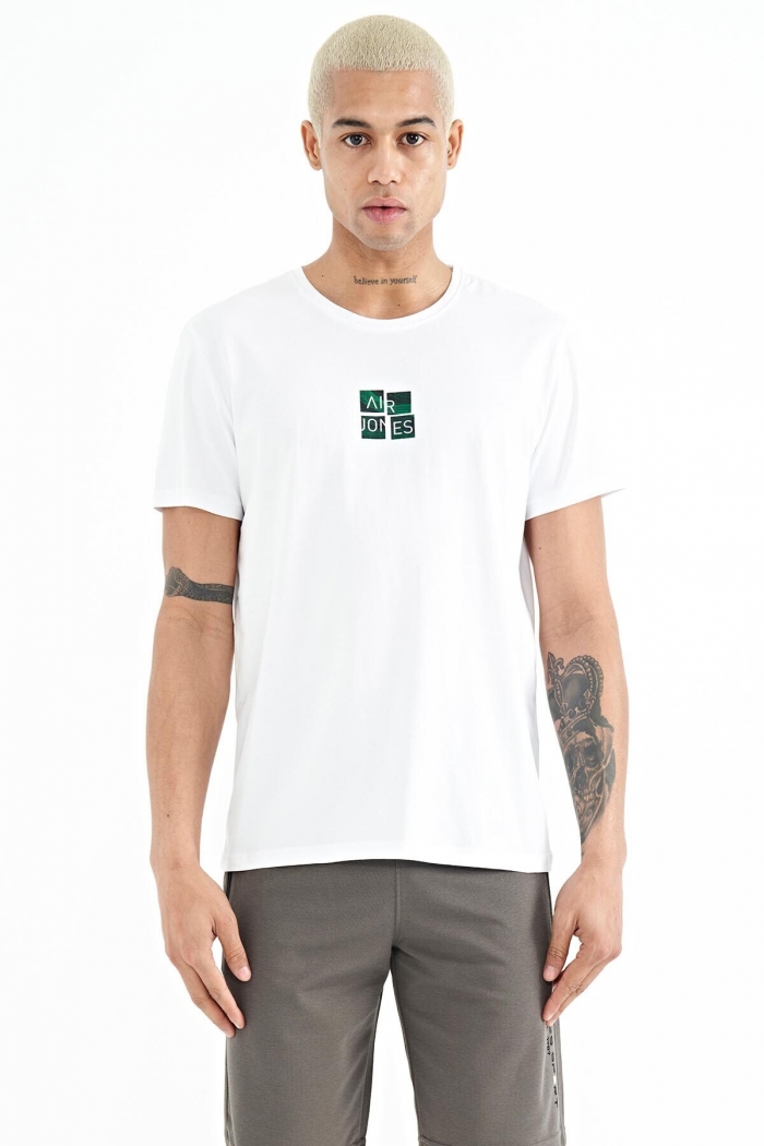   :20651 DLF GREY MELANGE T-SHIRT