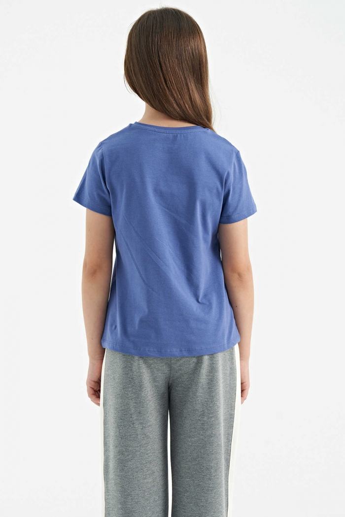   :21542 PRINTING  BLOUSE BLUE