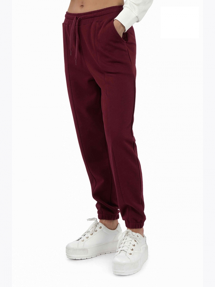    :J7631 WOMEN TRACKSUIT PANTS BORDEAU