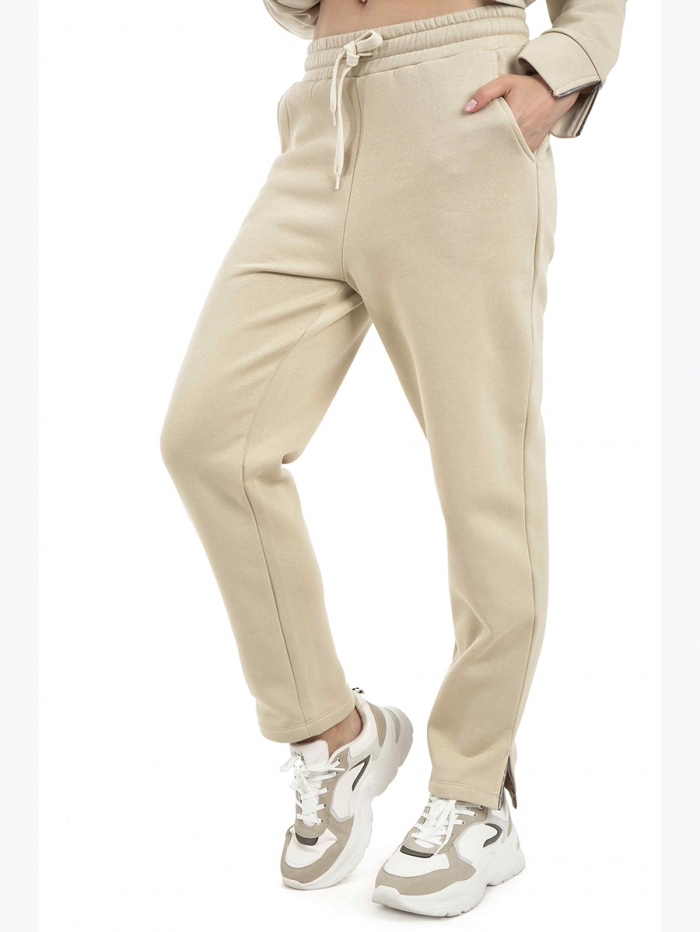    :J7917 WOMEN TRACSKUIT PANTS CREAM