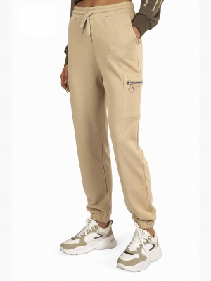 Спортивные брюки женские :J8078 WOMEN TRACKSUIT PANTS CREAM