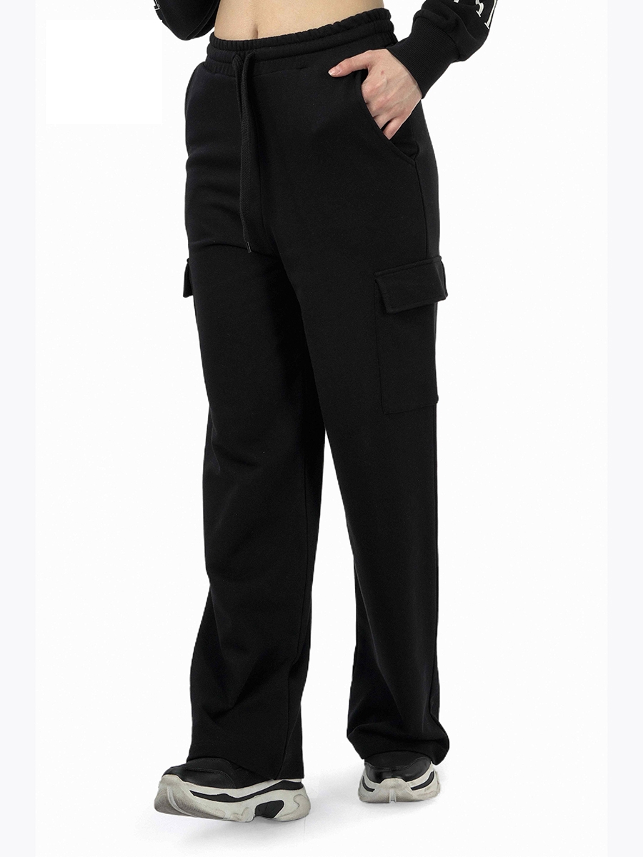    :J8087 WOMEN TRACKSUIT PANTS BLACK