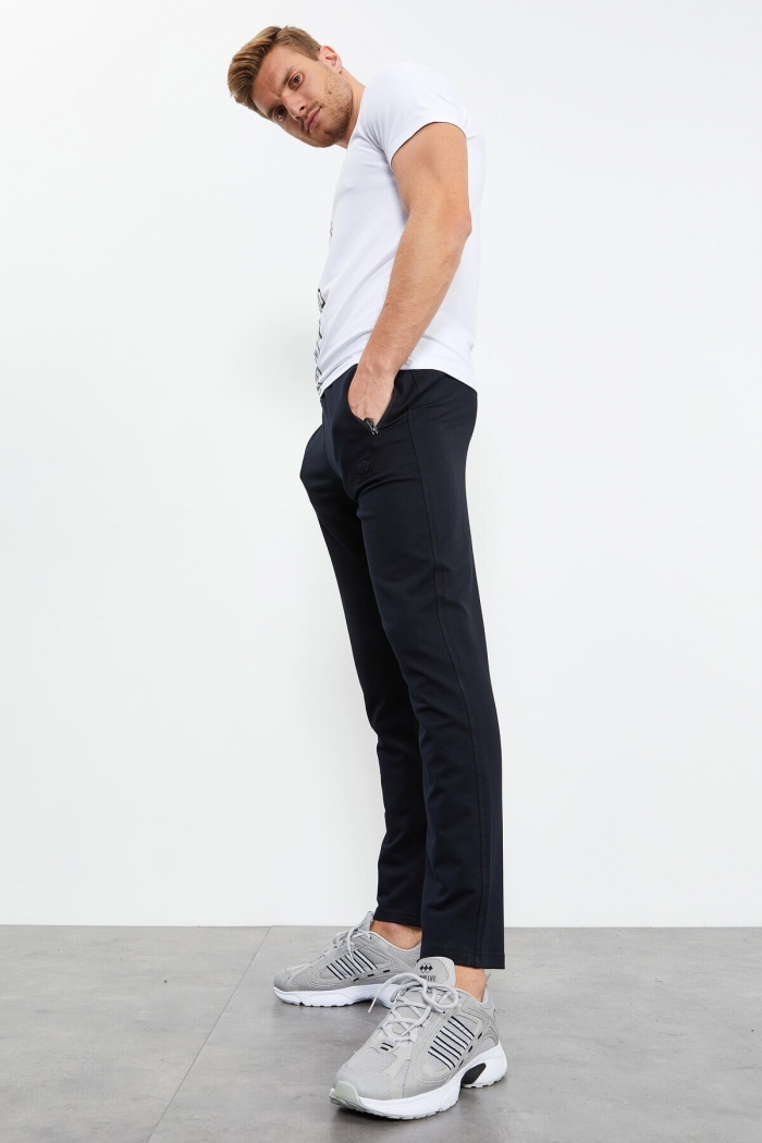   :15720 ENR NAVY BLUE & BROWN SHIRT