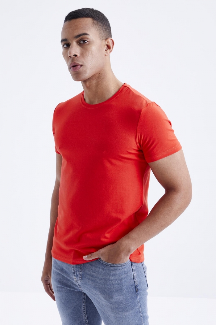   :15765 ENR LINEN ORANGE SHIRT