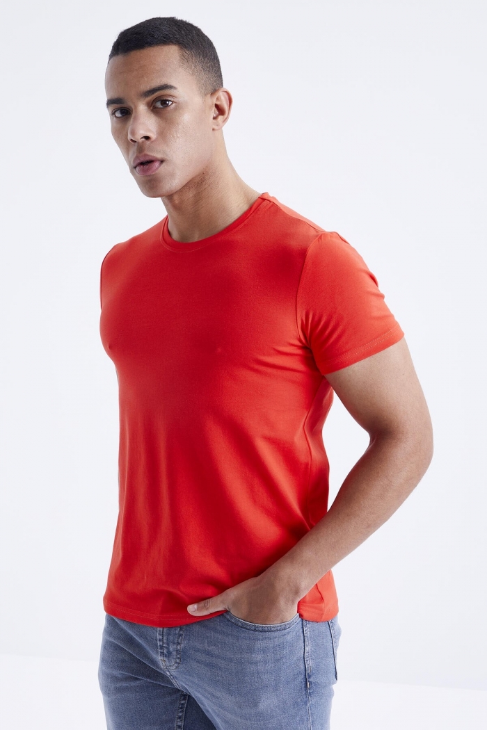   :15765 ENR LINEN ORANGE SHIRT