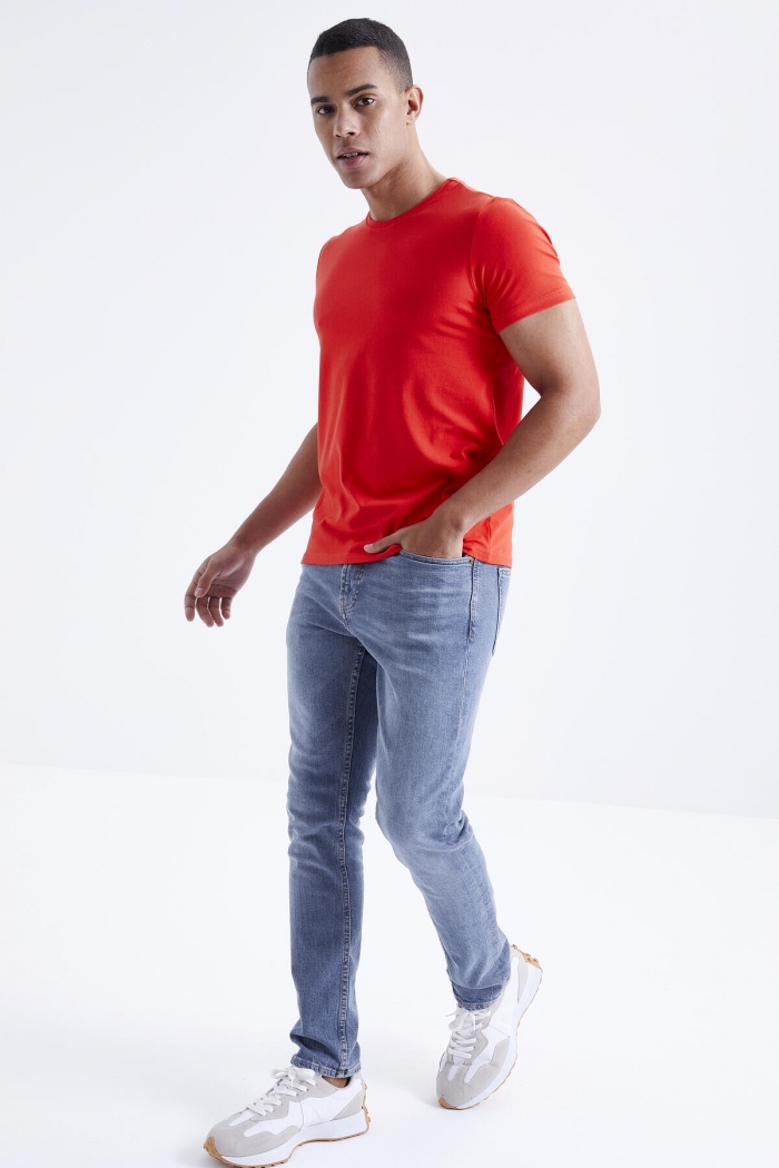   :15765 ENR LINEN ORANGE SHIRT