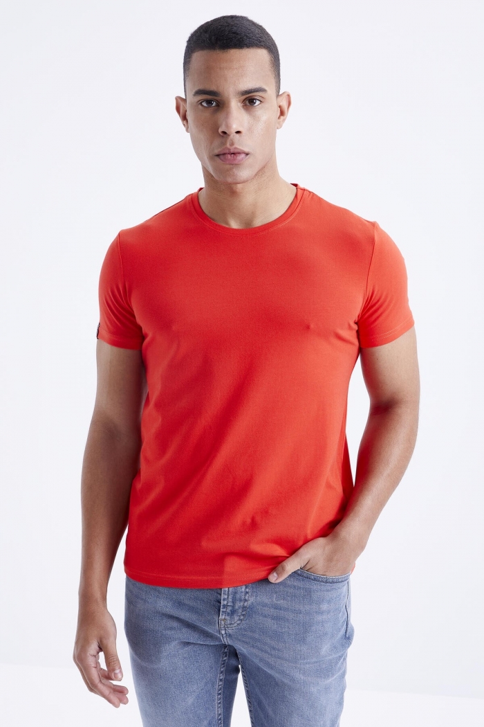   :15765 ENR LINEN ORANGE SHIRT