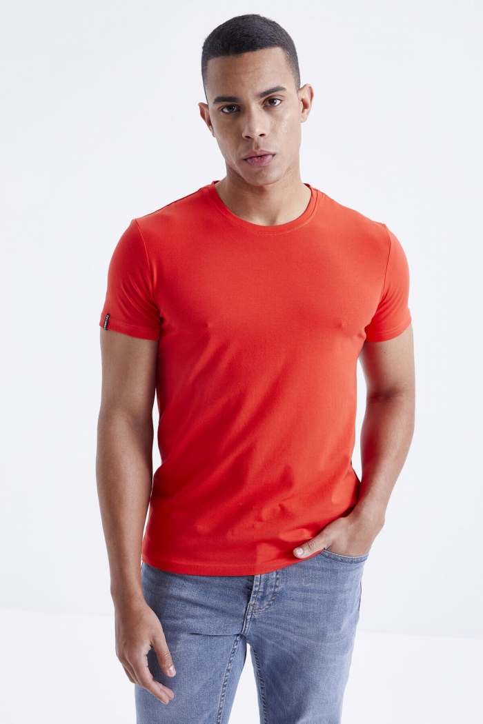   :15765 ENR LINEN ORANGE SHIRT