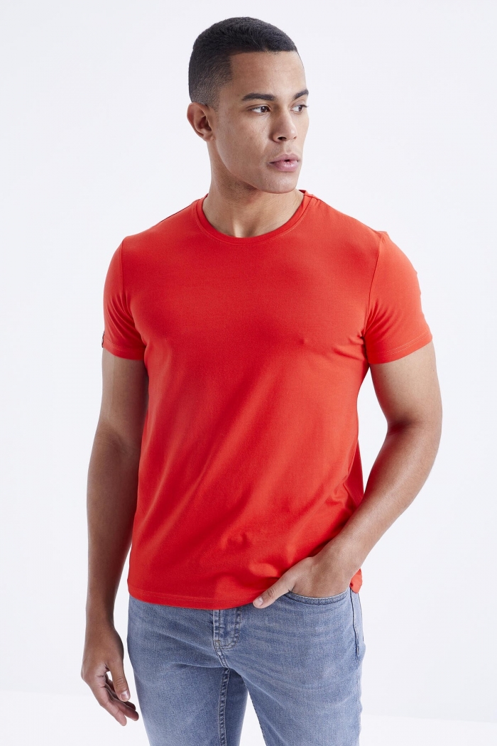   :15765 ENR LINEN ORANGE SHIRT