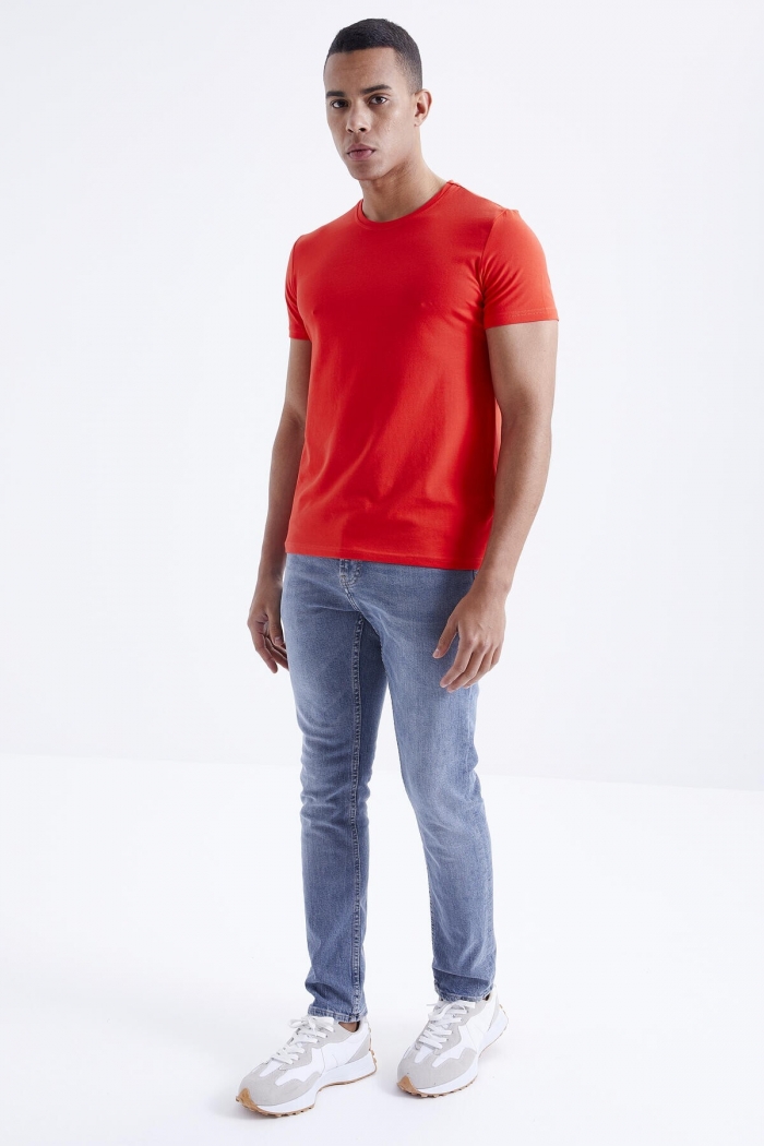   :15765 ENR LINEN ORANGE SHIRT